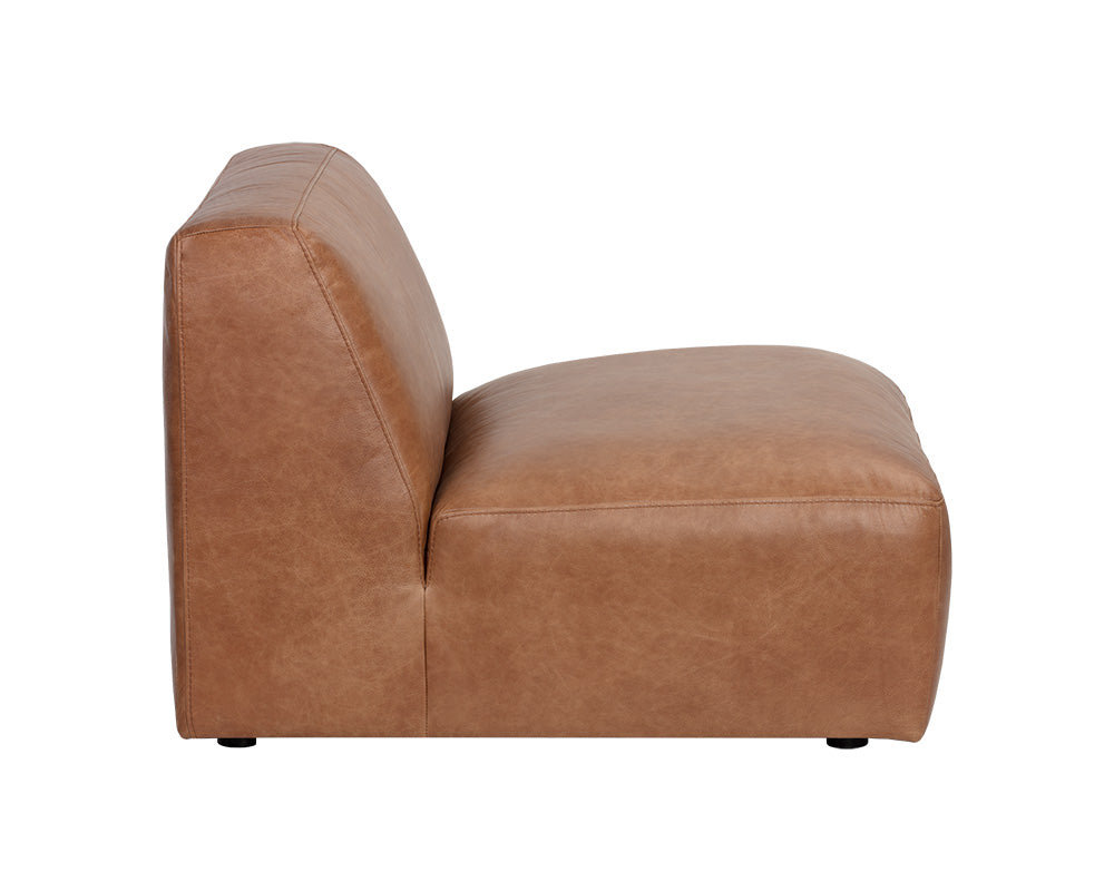 Watson Modular - Armless Chair - Marseille Camel Leather