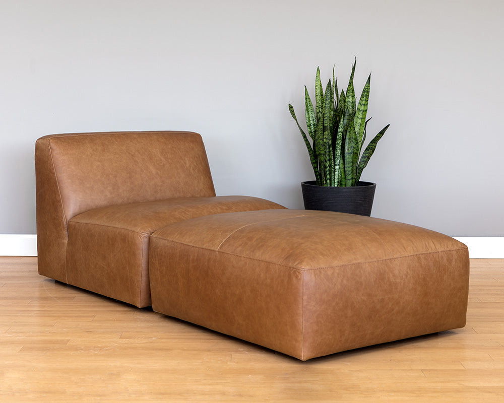 Watson Modular - Armless Chair - Marseille Camel Leather