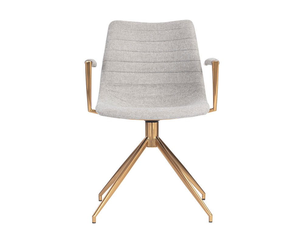 Andres Swivel Dining Armchair - Belfast Heather Grey