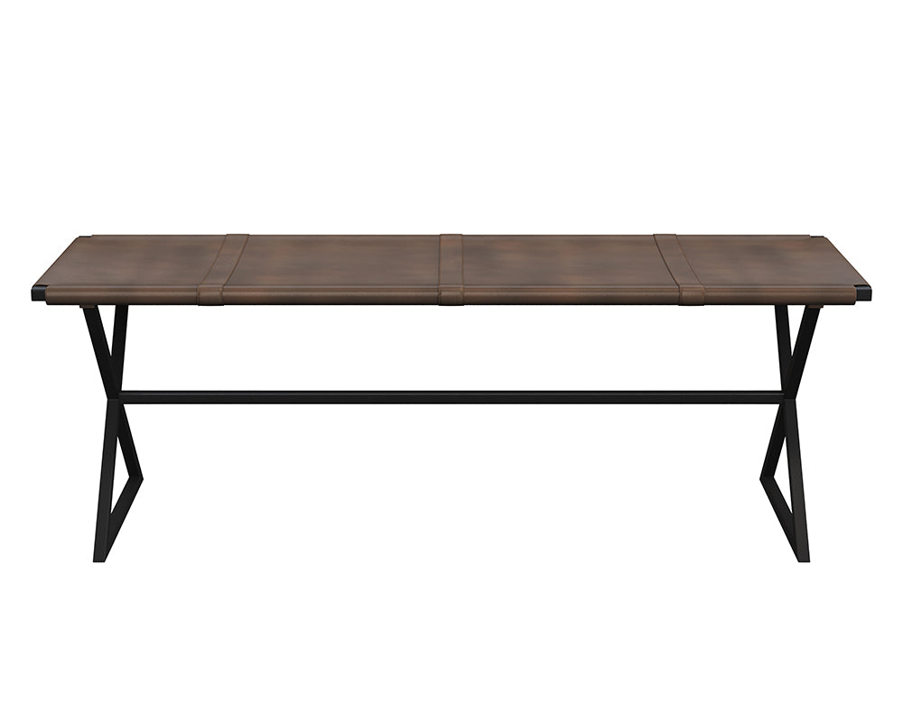 Elon Bench - Vintage Cognac Leather