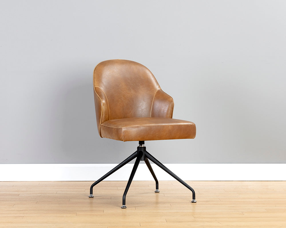 Bretta Swivel Dining Chair - Tobacco Tan