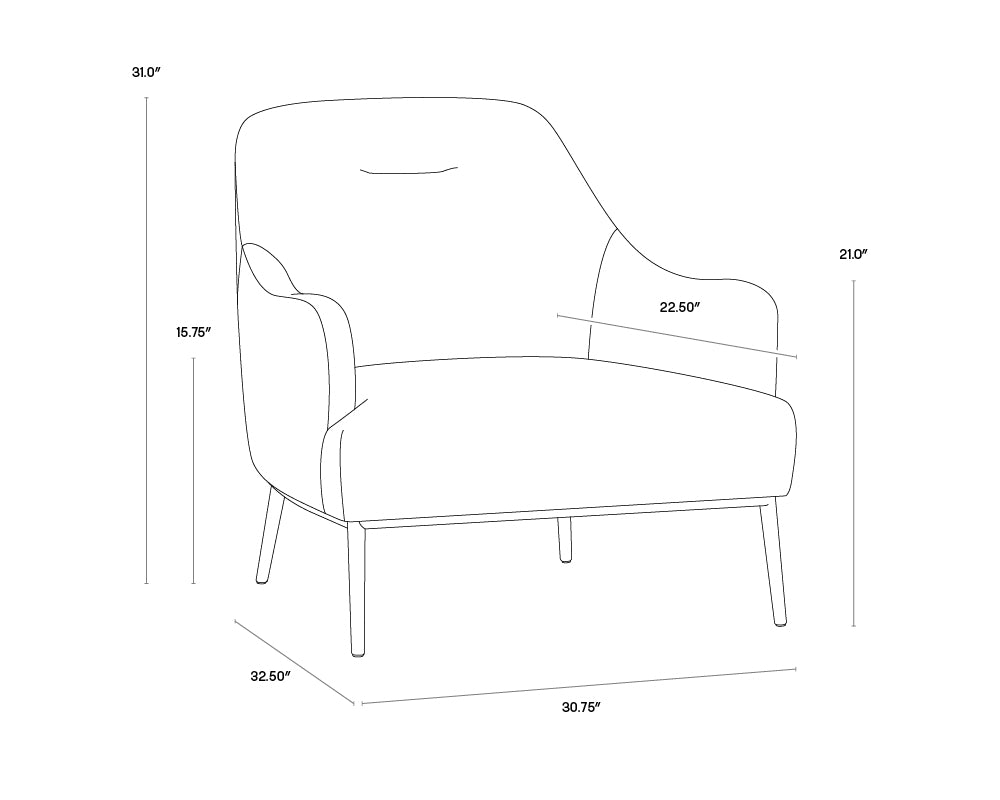Cameron Lounge Chair - Nono Rust