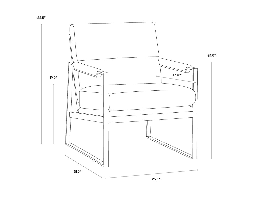 David Lounge Chair - San Remo Winter Cloud / Antonio Charcoal