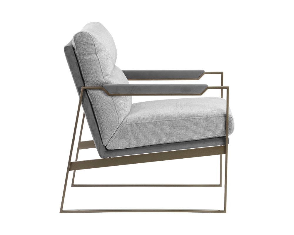 David Lounge Chair - San Remo Winter Cloud / Antonio Charcoal