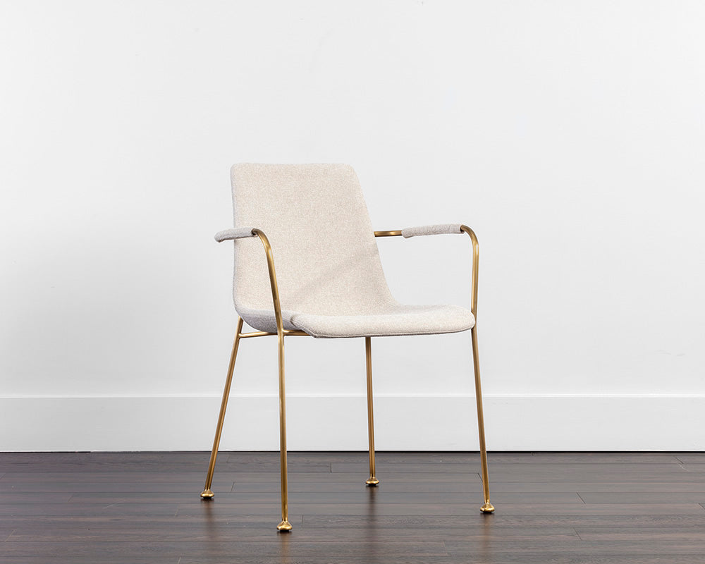 Hathaway Dining Armchair - Belfast Oatmeal