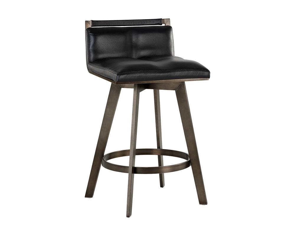 Arizona Swivel Counter Stool - Castillo Black