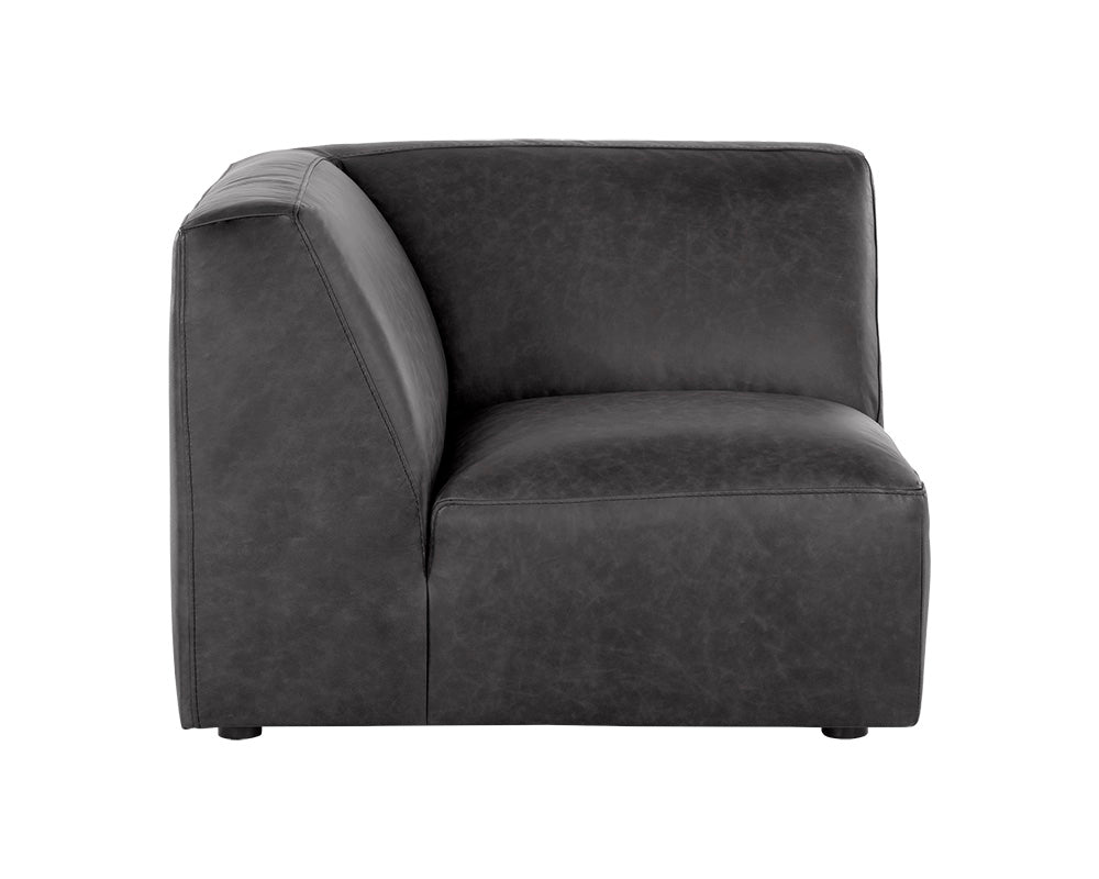 Watson Modular - Corner Chair - Marseille Black Leather