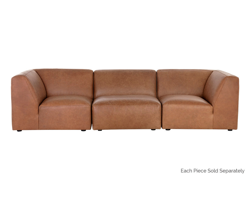 Watson Modular - Corner Chair - Marseille Camel Leather