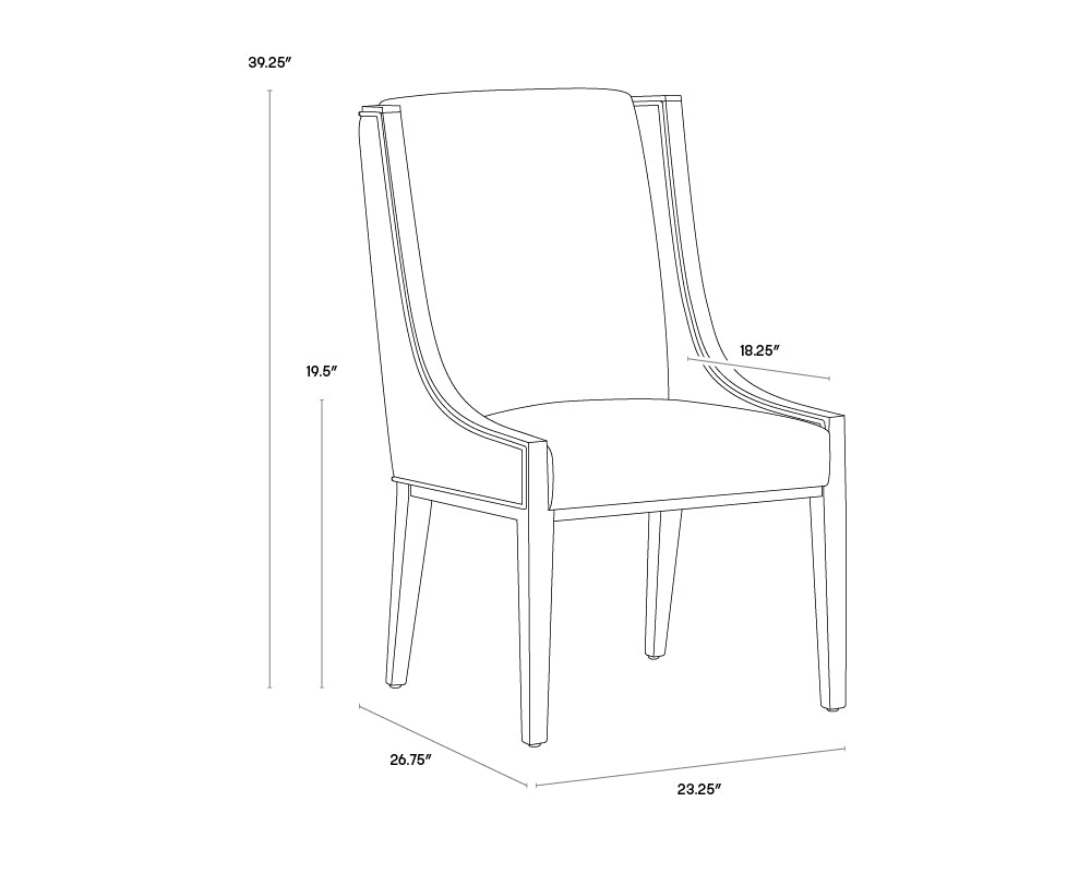 Idalia Dining Chair - Latte - Belfast Oatmeal
