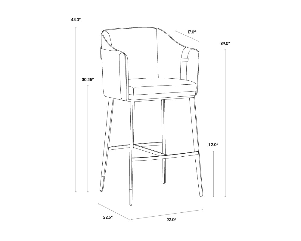 Carter Barstool - Napa Beige / Napa Tan