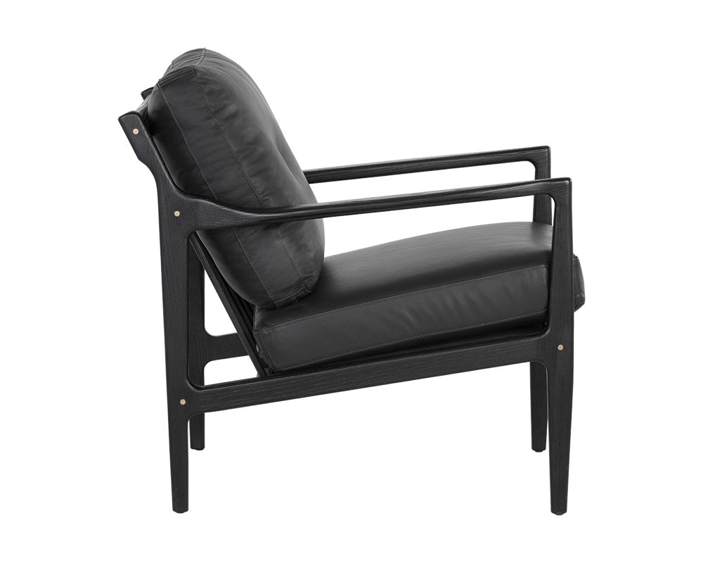 Gilmore Lounge Chair - Black - Black Leather