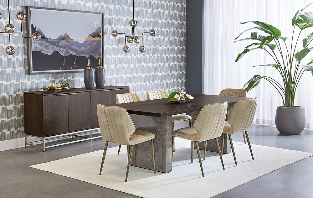 Clinton Dining Chair - Bronze - Bravo Cream