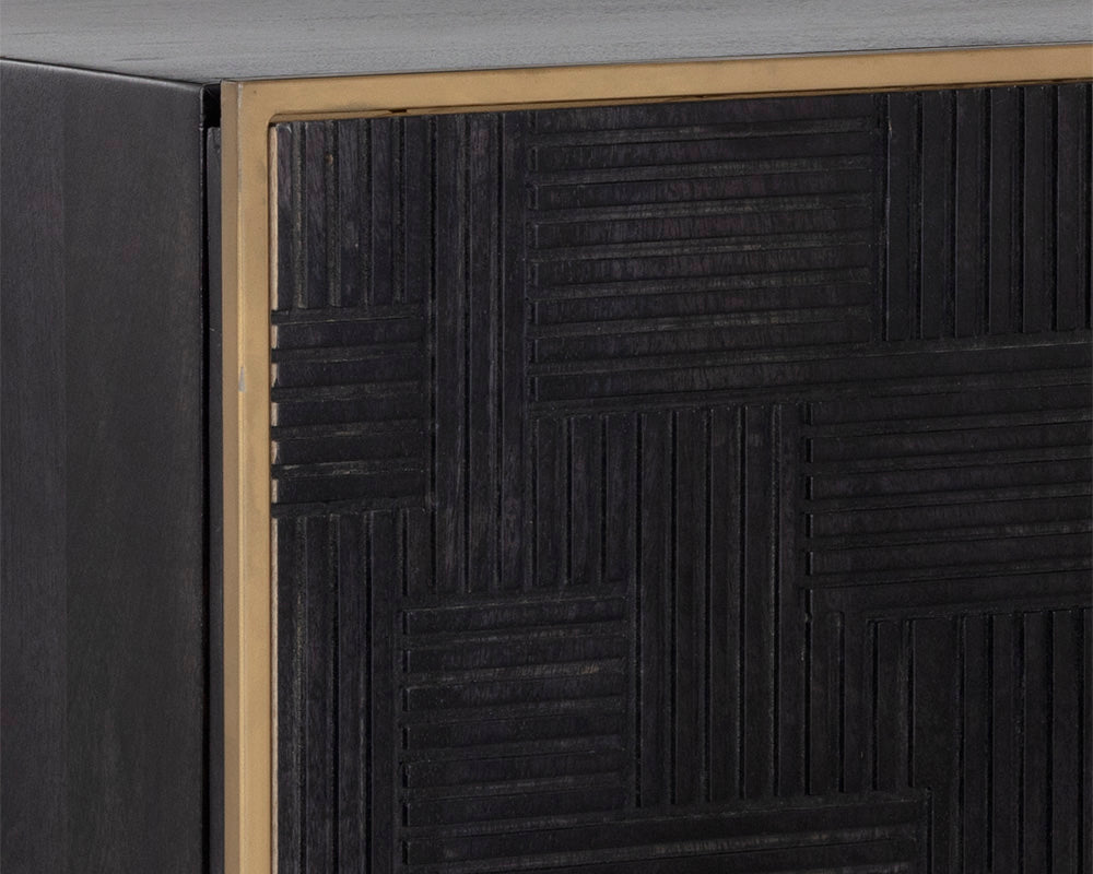 Markwood Sideboard - Brass - Dark Brown