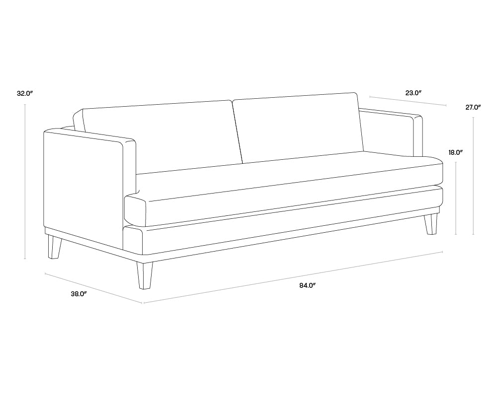 Kaius Sofa - Limelight Silver