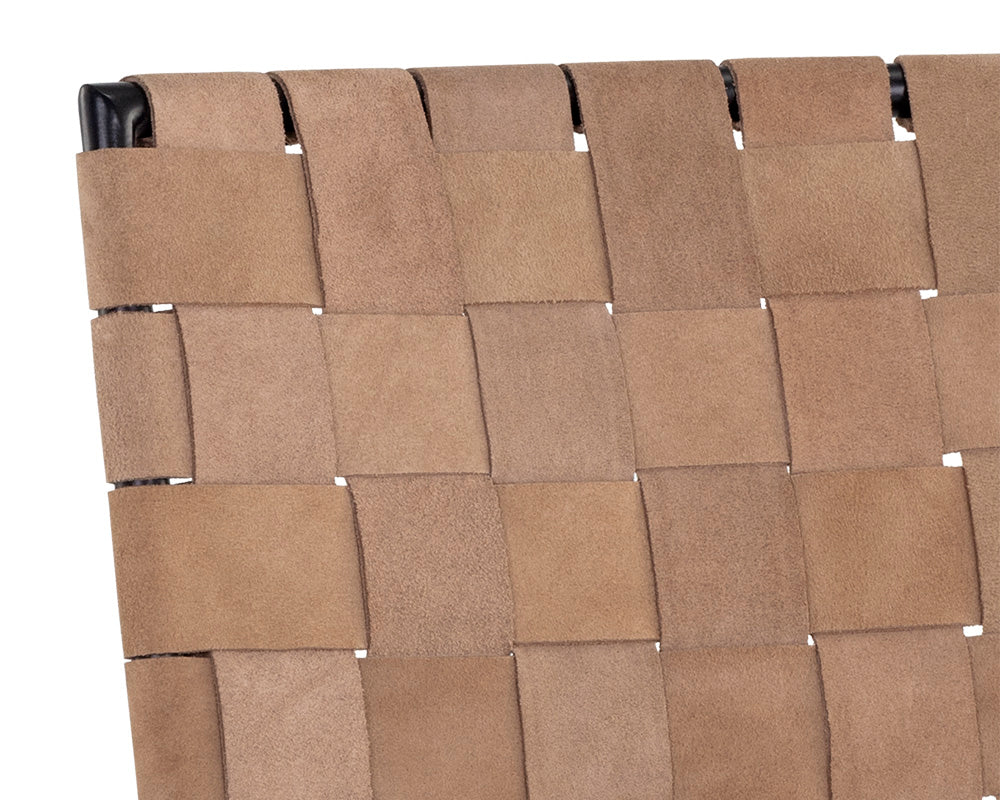 Omari Dining Chair - Black - Light Tan Leather