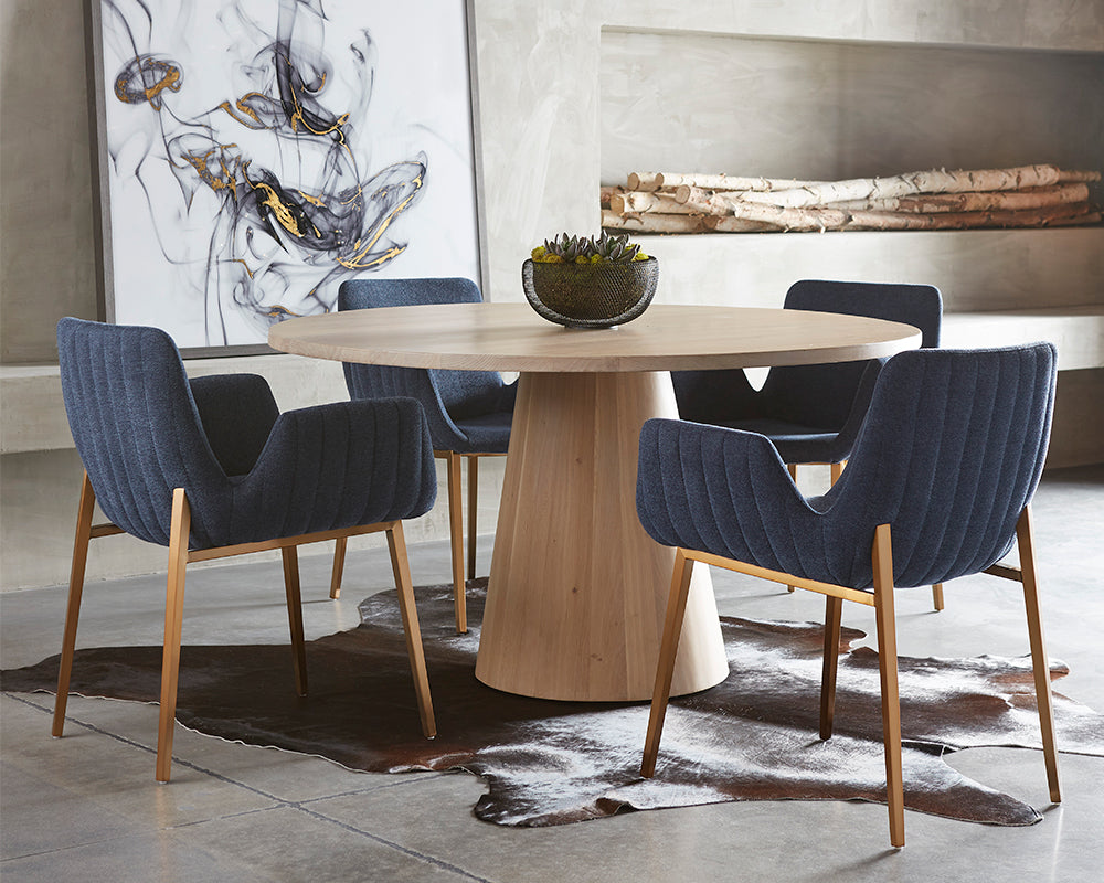 Althea Dining Table - Round - Light Oak - 54"