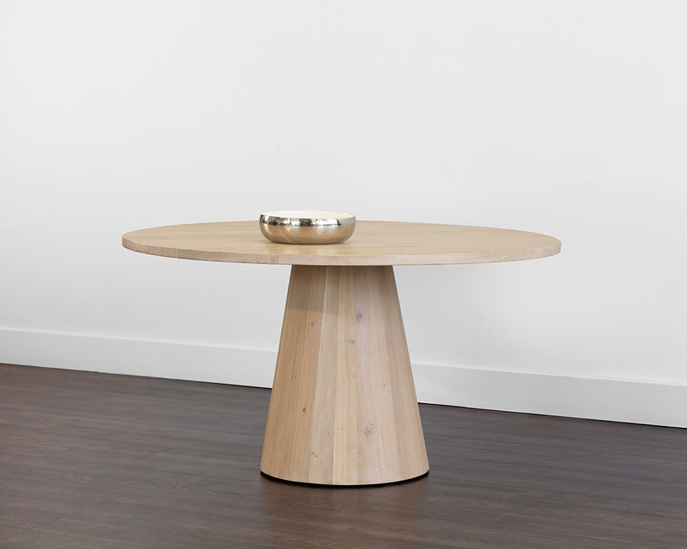 Althea Dining Table - Round - Light Oak - 54"