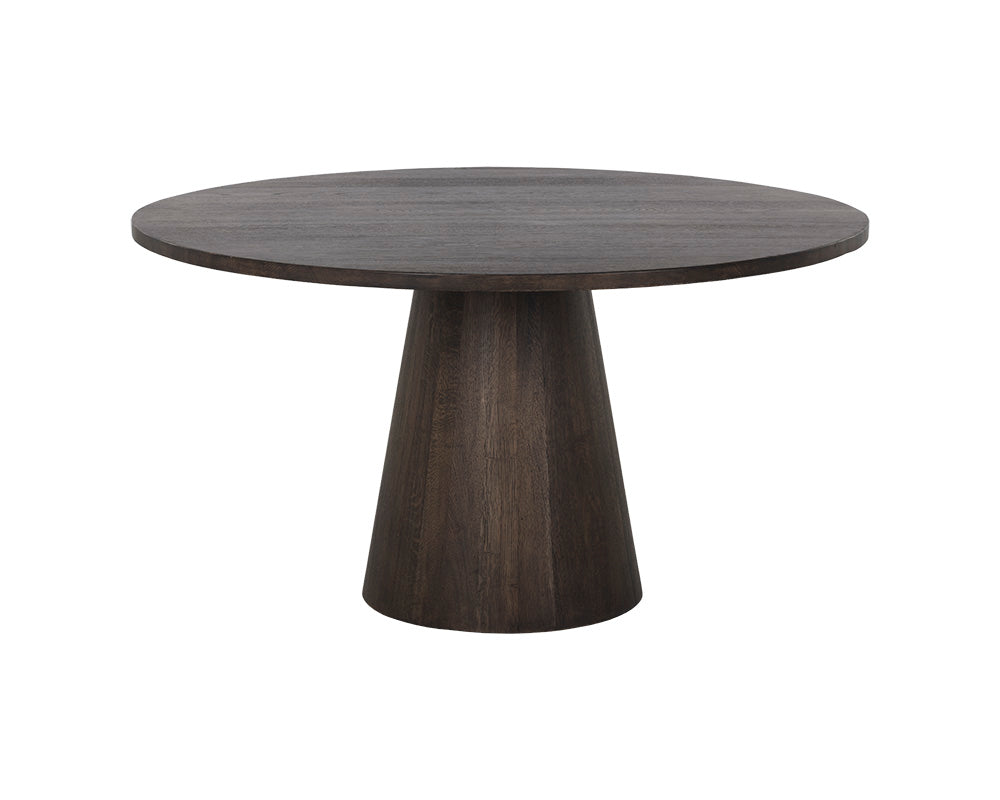 Althea Dining Table - Round - Brown Oak - 54"