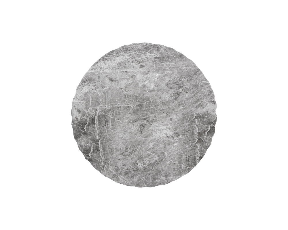 Cara End Table - Marble Look - Grey