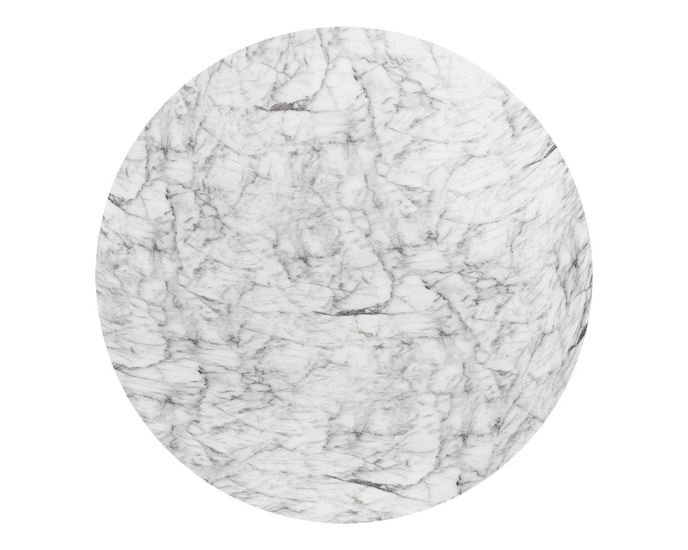 Cypher Dining Table Top - Marble Look - White - 55"