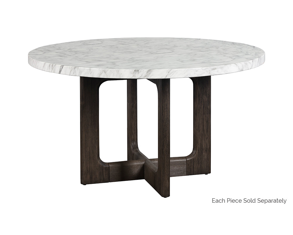 Cypher Dining Table Top - Marble Look - White - 55"