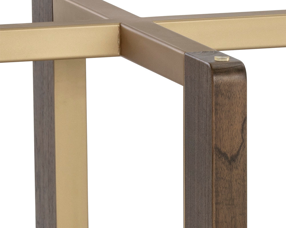 Rejane Dining Table Base - Gold - Raw Umber