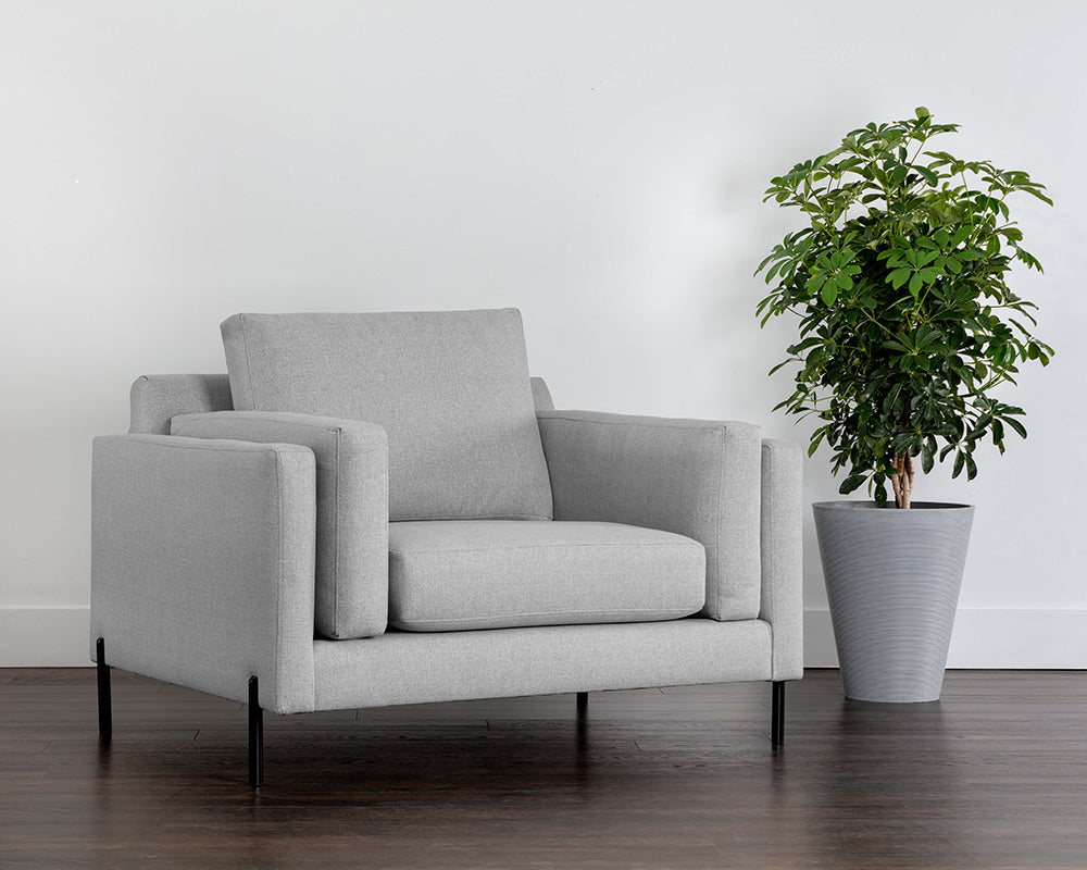 Lonsdale Armchair - Broderick Charcoal