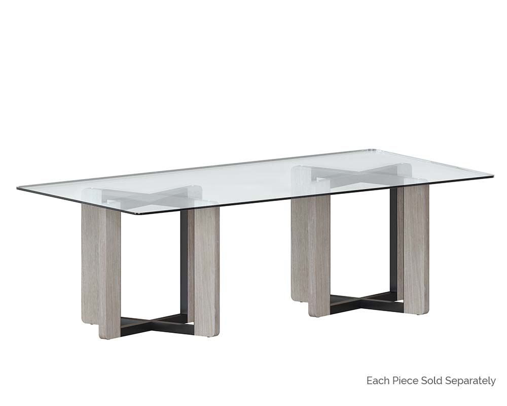 Rejane Dining Table Base - Black - Taupe