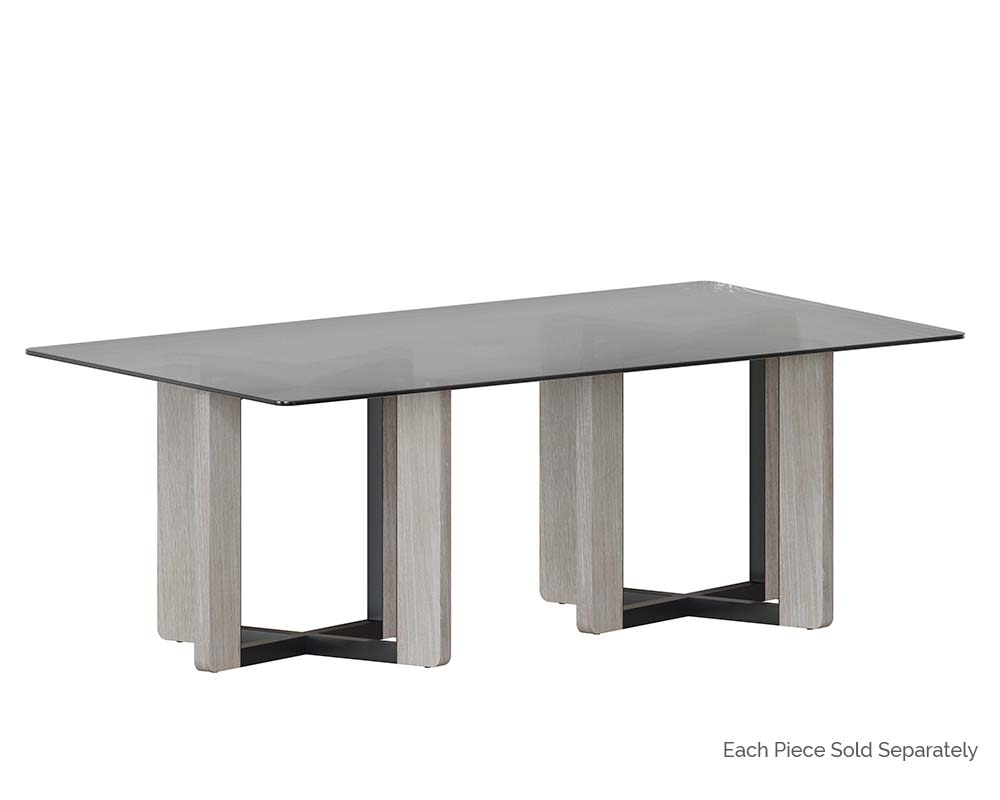 Rejane Dining Table Base - Black - Taupe