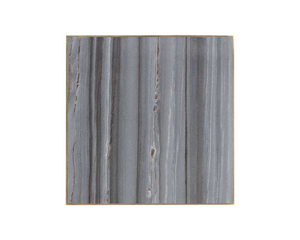 Daines End Table - Grey Marble