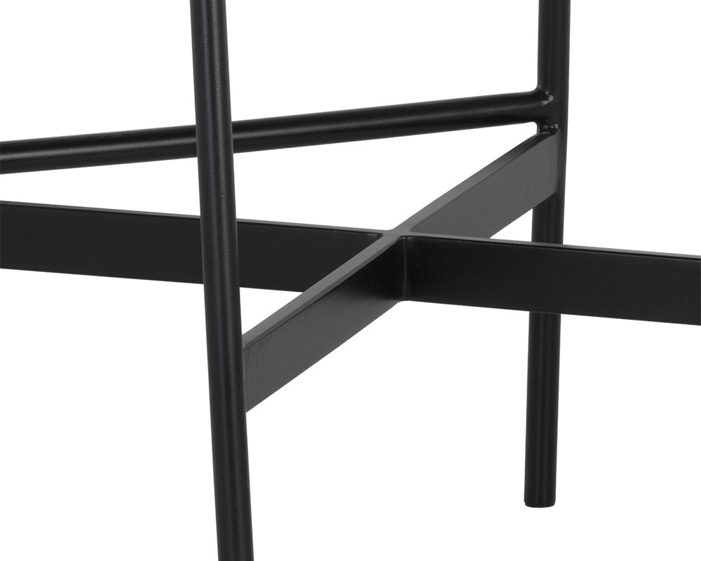 Omari Counter Stool - Black Leather