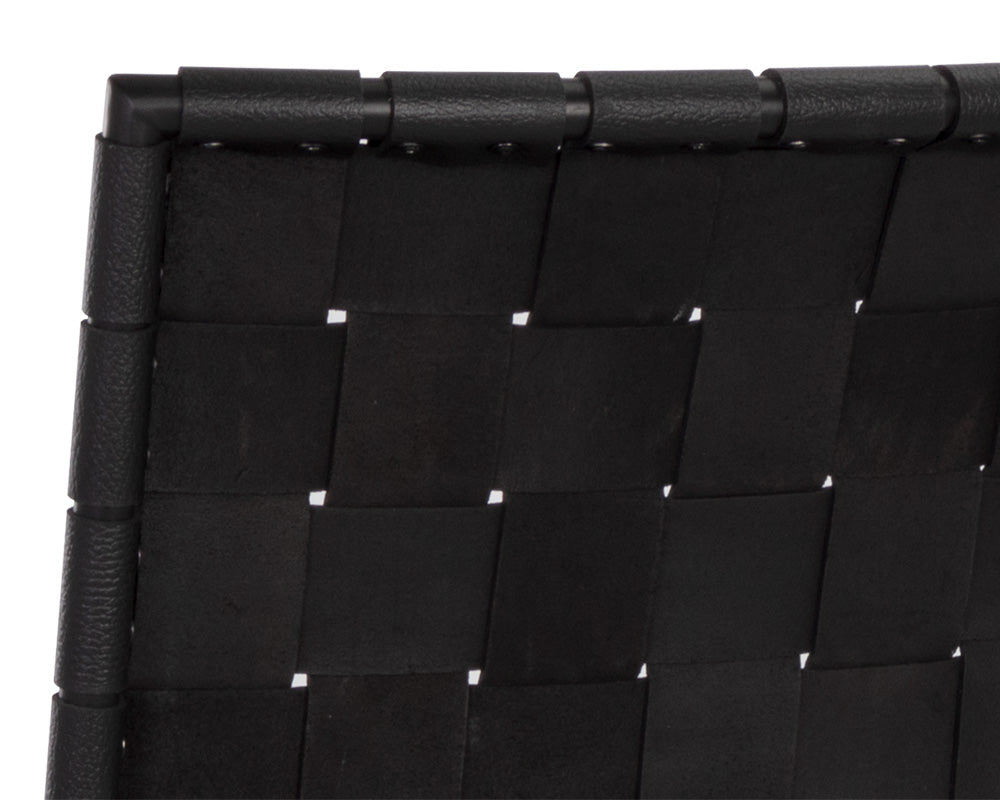 Omari Barstool - Black - Black Leather