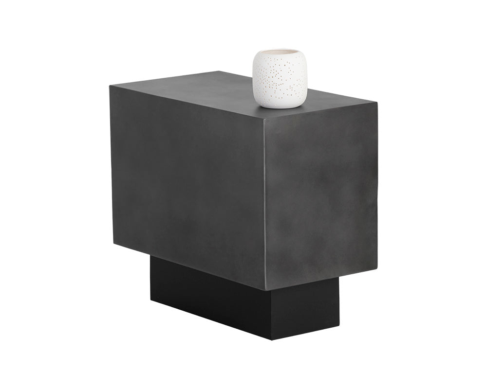 Blakely End Table - Gunmetal