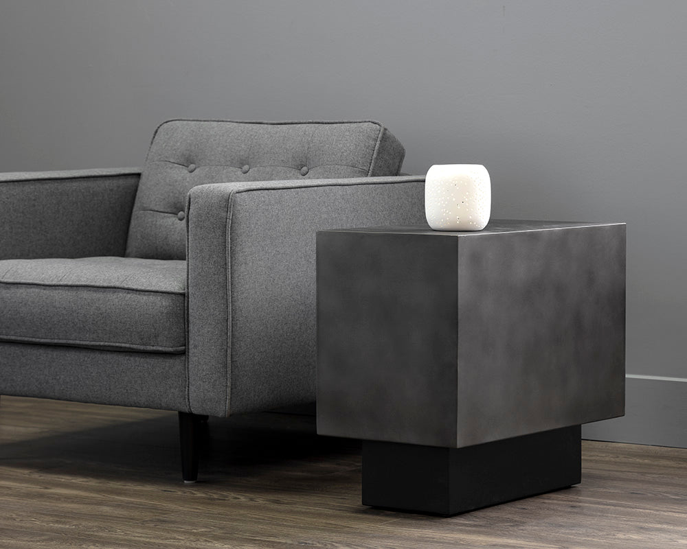 Blakely End Table - Gunmetal
