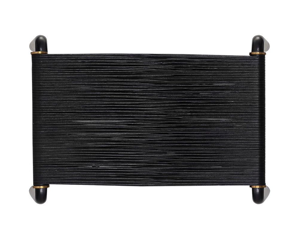 Riz Stool - Black Leather