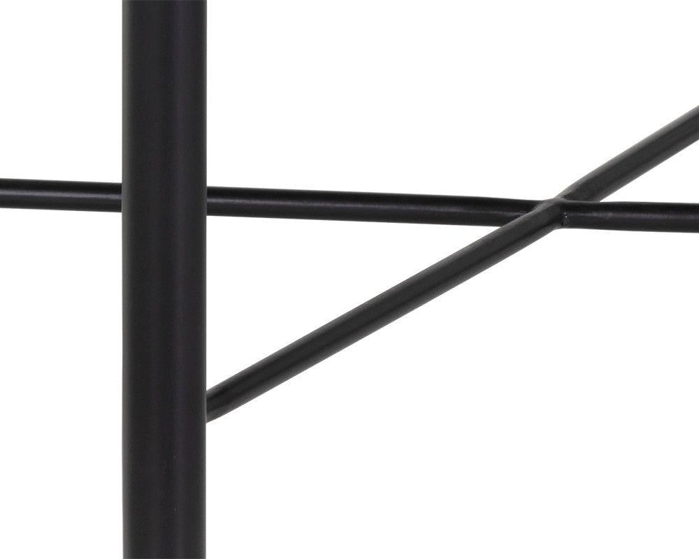 Riz Stool - Black Leather