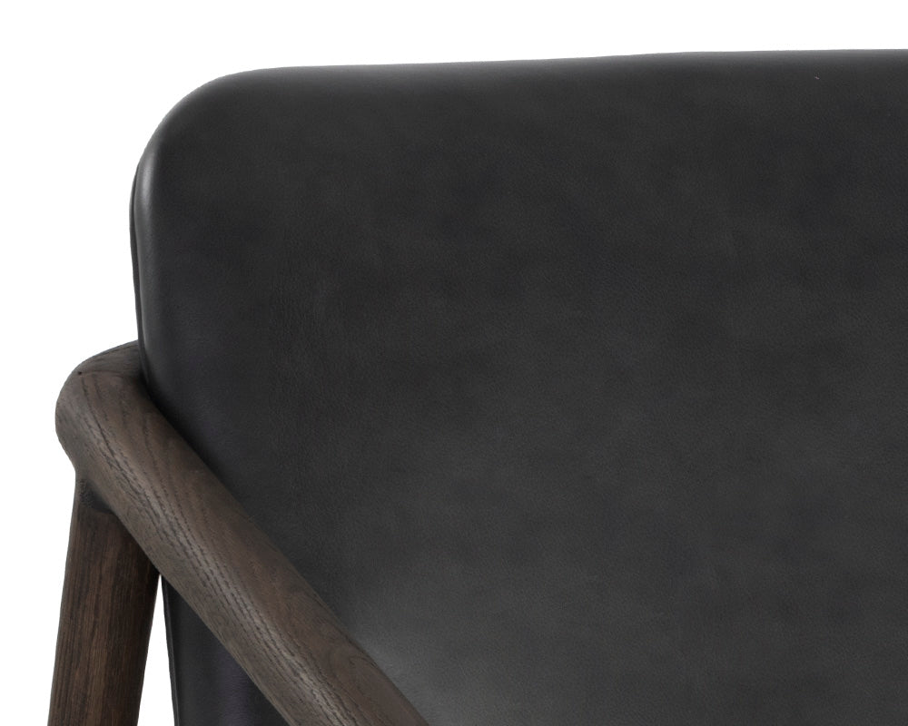 Cinelli Lounge Chair - Dark Brown - Brentwood Charcoal Leather