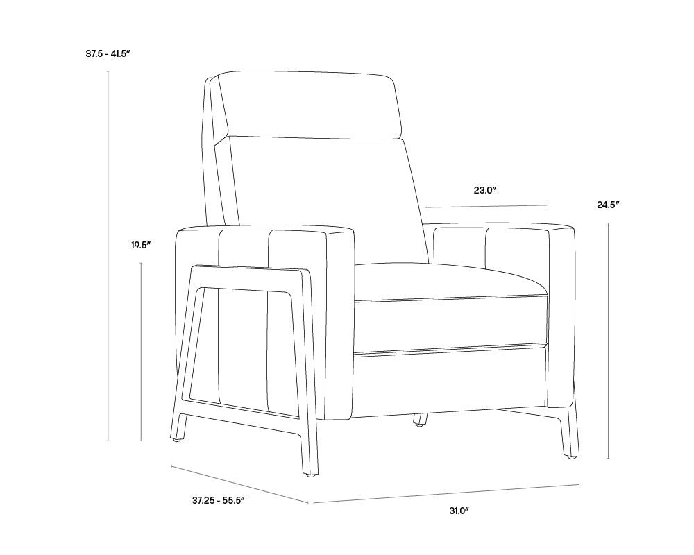 Brandon Recliner - Cortina Ink Leather