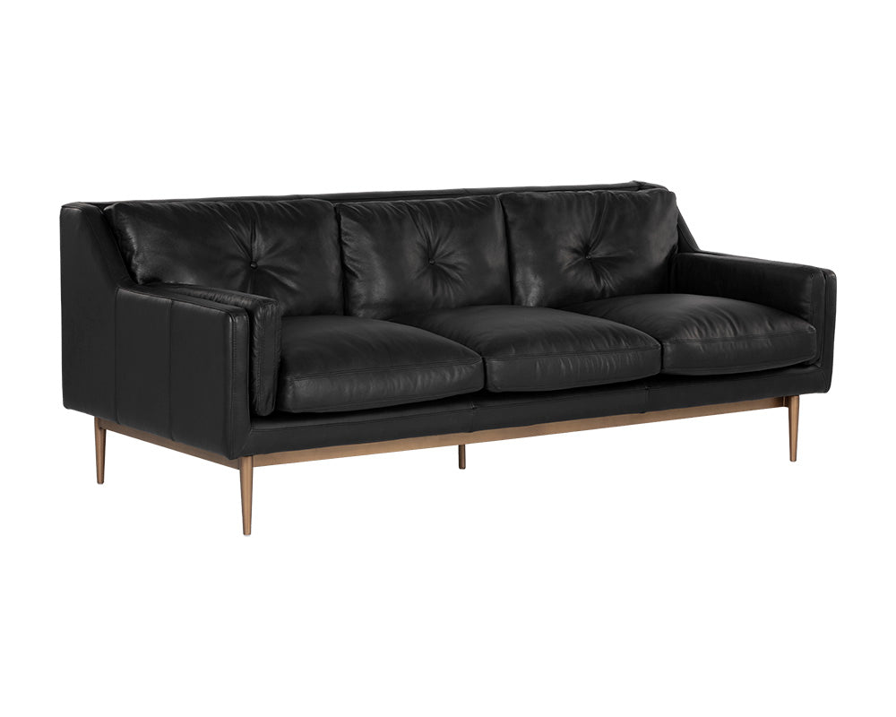 Benton Sofa - Behike Ebony Leather