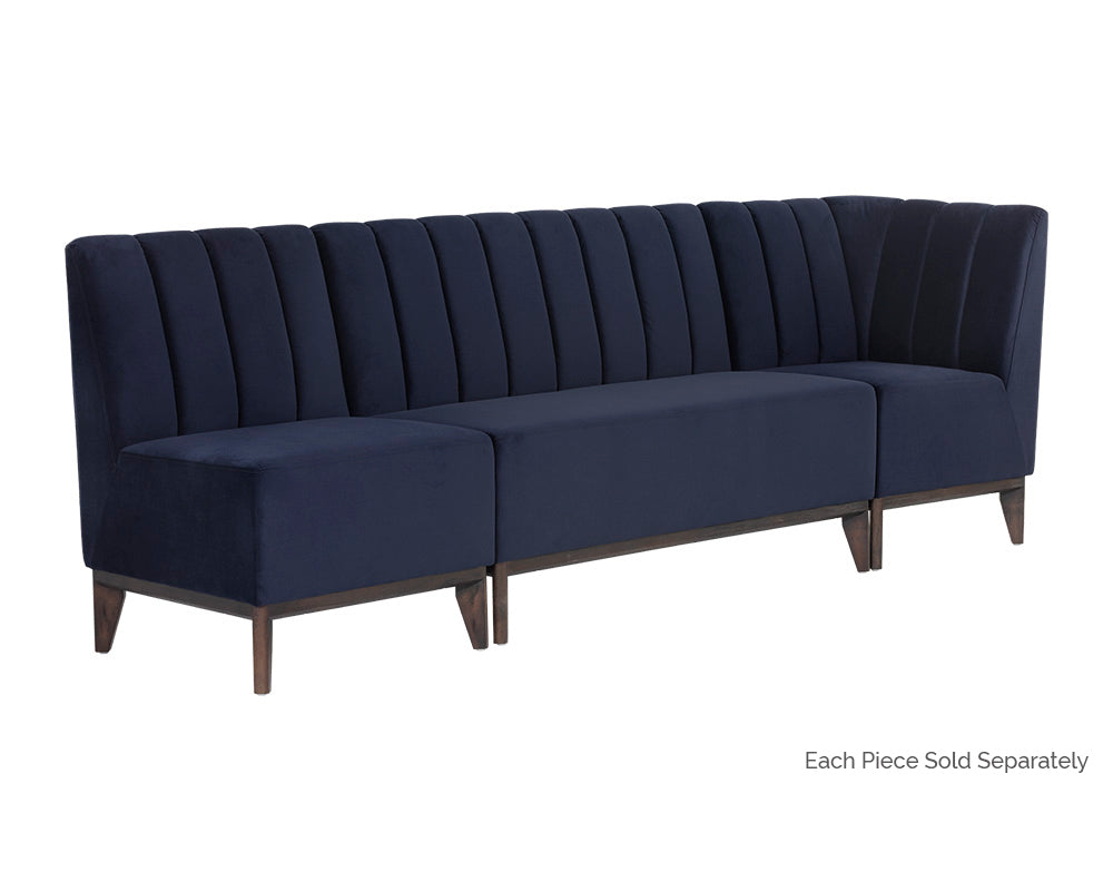 Kosovo Modular Banquette - Single Seat - Abbington Navy