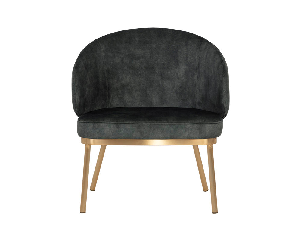 Echo Lounge Chair - Gold - Nono Dark Green