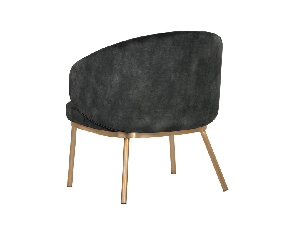 Echo Lounge Chair - Gold - Nono Dark Green