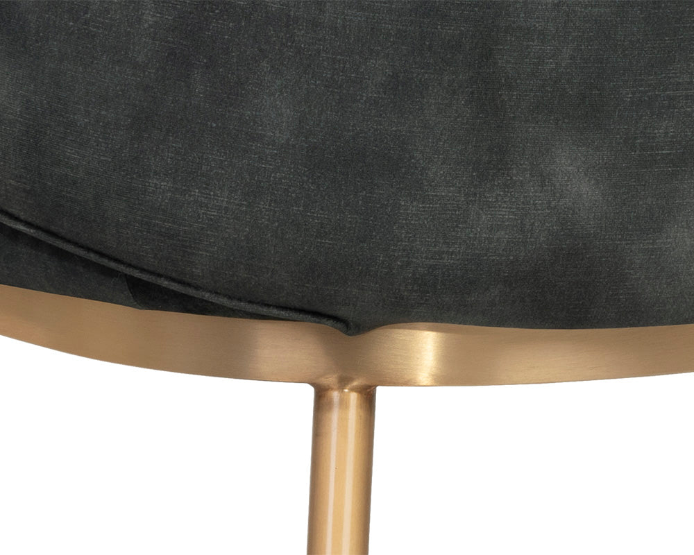 Echo Lounge Chair - Gold - Nono Dark Green