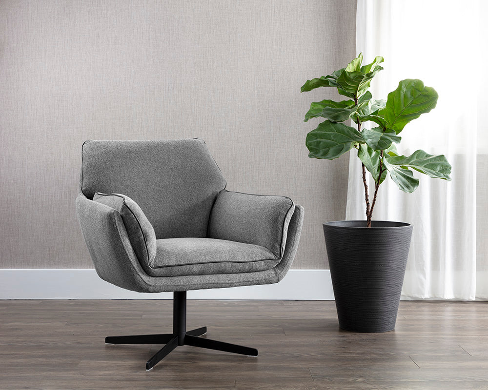 Florelle Swivel Lounge Chair - Belfast Koala Grey