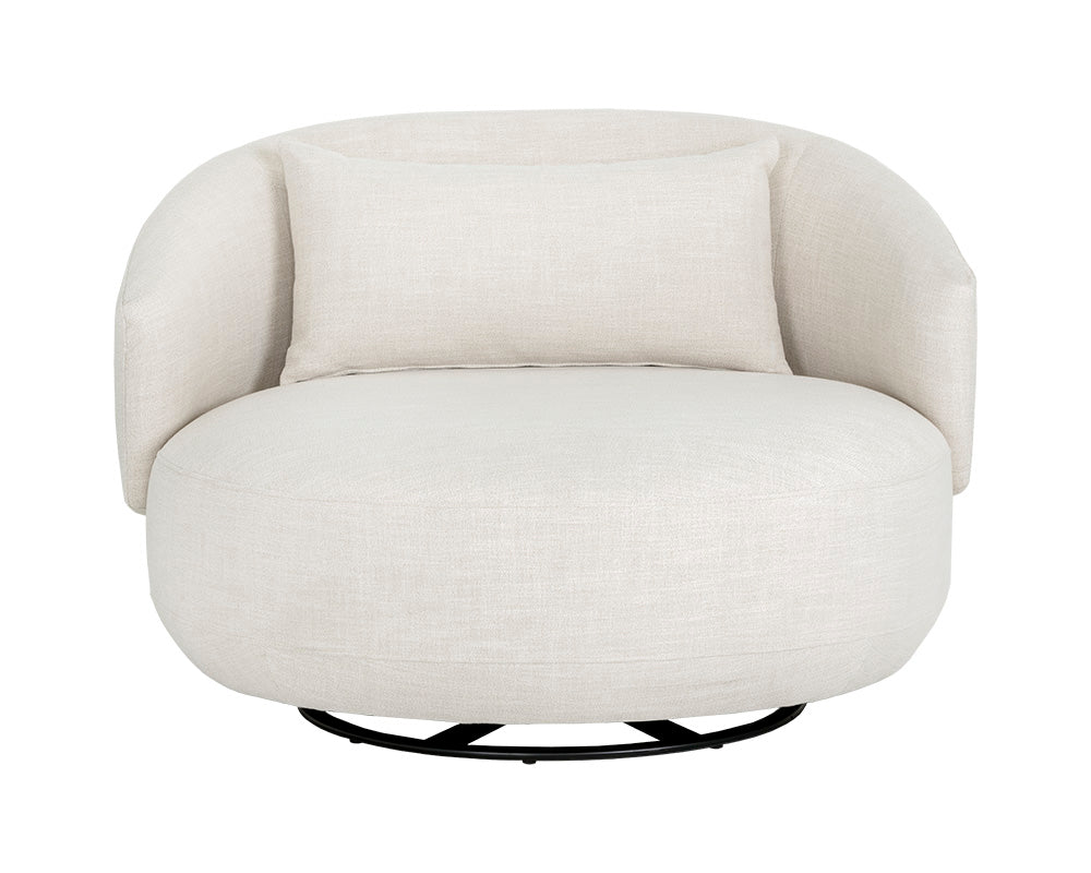 Walsh Swivel Lounge Chair - Effie Linen