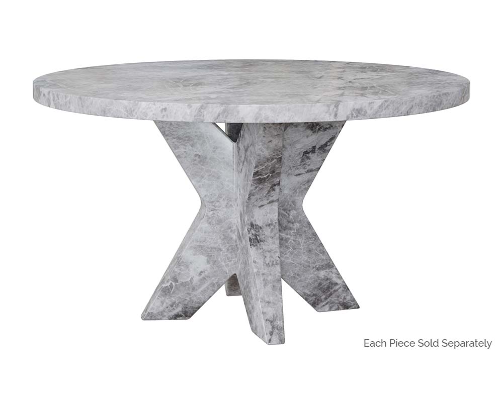 Cypher Dining Table Top - Marble Look - Grey - 55"