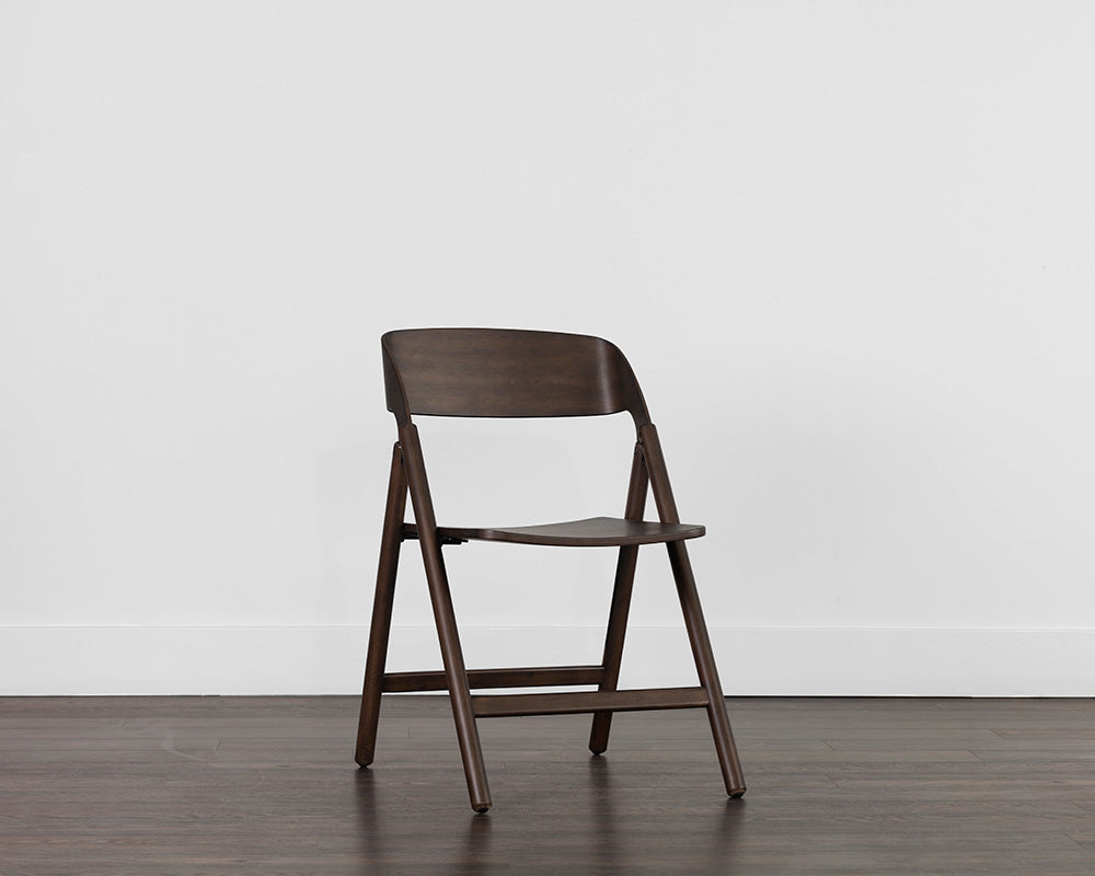 Ronny Folding Dining Chair - Walnut