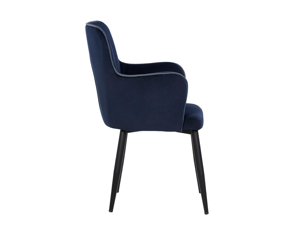 Khai Dining Armchair - Abbington Navy