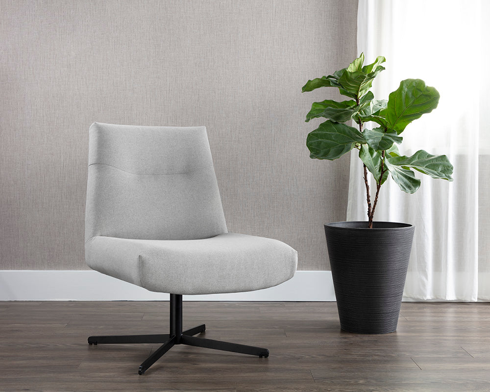 Karson Swivel Lounge Chair - Light Grey