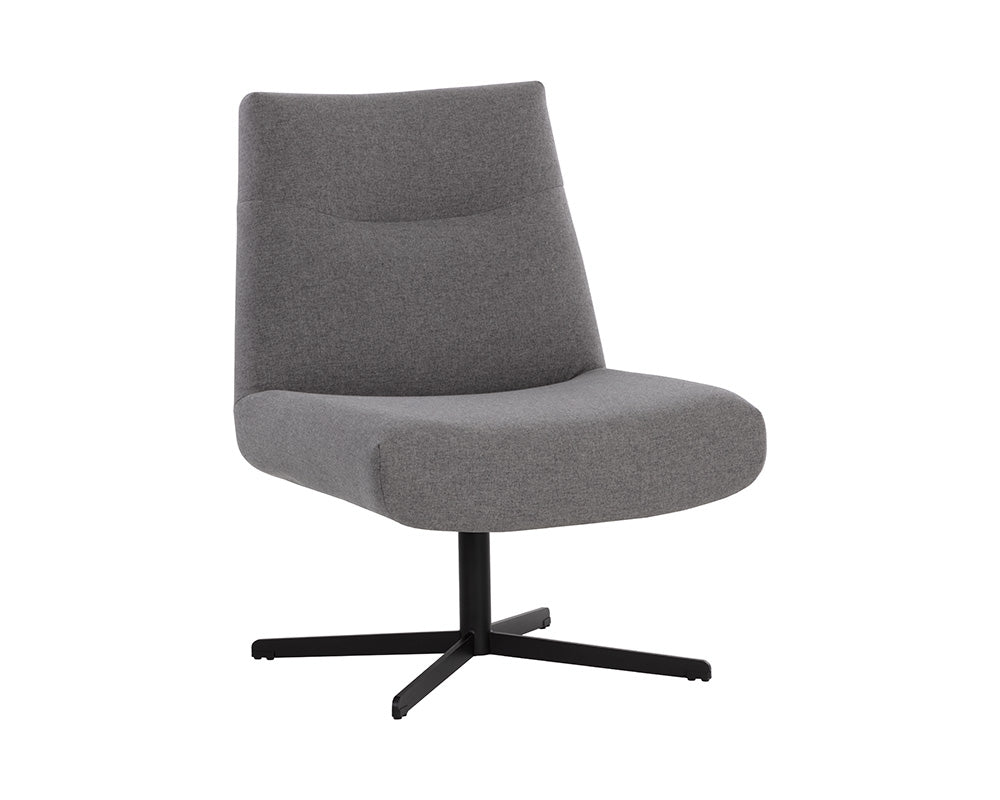 Karson Swivel Lounge Chair - Charcoal Grey